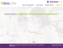 Tablet Screenshot of biopole.ch